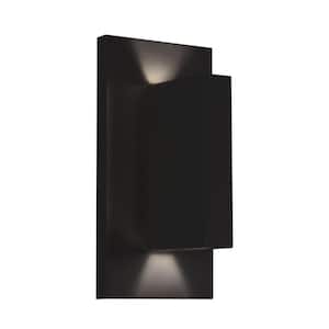 Vista 9-in 1-Light 7-Watt Black Integrated LED Exterior Wall Sconce