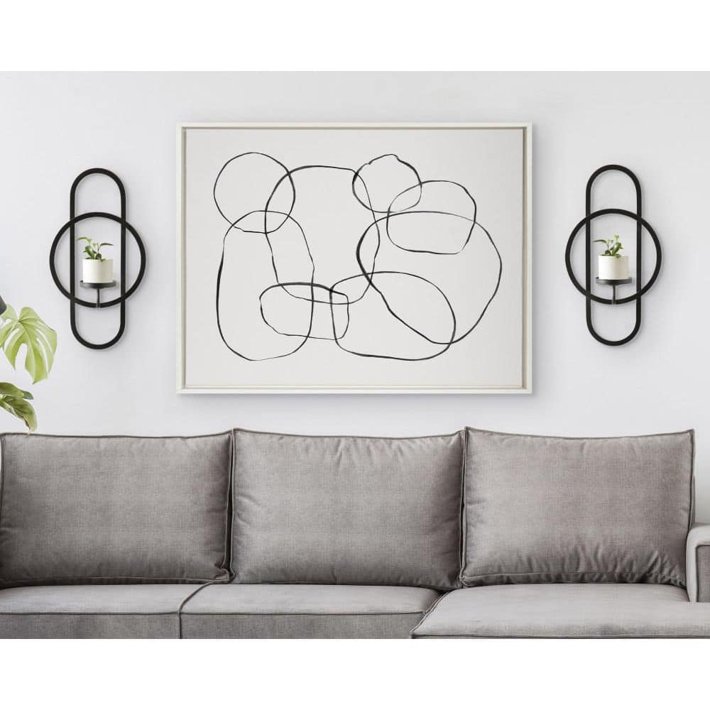 Jonas Black Metal Wall Sconce with Glass Cylinder