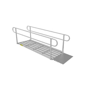 PATHWAY 3G 8 ft. Wheelchair Ramp Kit with Expanded Metal Surface and Two-line Handrails
