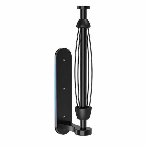 Black Magnetic Paper Towel Holder for Fridge, Under Cabinet and Wall Mount Use