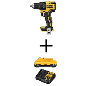 ATOMIC 20V MAX Cordless Brushless Compact 1/2 in. Drill/Driver, (1) 20V 4.0Ah Battery, and 12V-20V MAX Charger