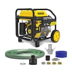 2 in. Gas-Powered Semi-Trash Water Transfer Pump with Hose and Wheel Kit