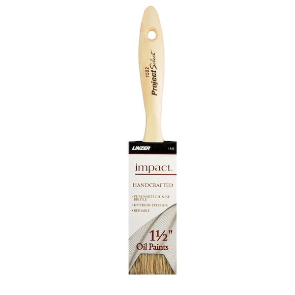 Project Select 1.5 in. Project Select Finest White Chinese Bristle Oil Brush