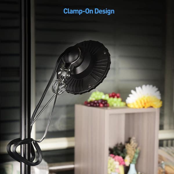 Portable LED Clamp Light, 800 Lumen, 5000K Daylight, 9.5W, Clamp on Work Light, 6 ft. Cord, Tool Only