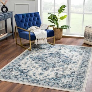 Istanbul Ivory Silver Gray 5 ft. x 7 ft. Area Rug