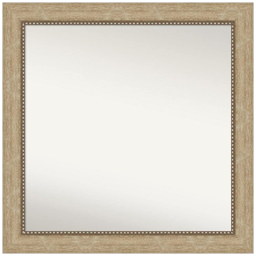 Astor Champagne Rectangular Non-Beveled Bathroom Vanity Mirror