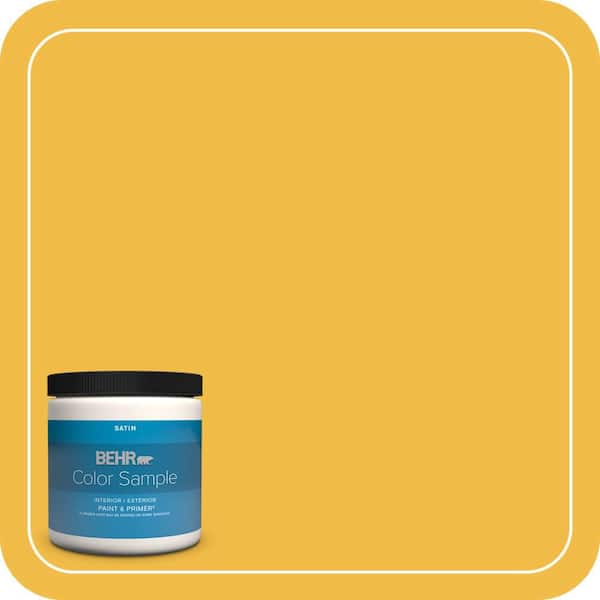 BEHR PREMIUM PLUS 8 oz. #P280-6 Bling Bling Satin Enamel Interior/Exterior Paint & Primer Color Sample