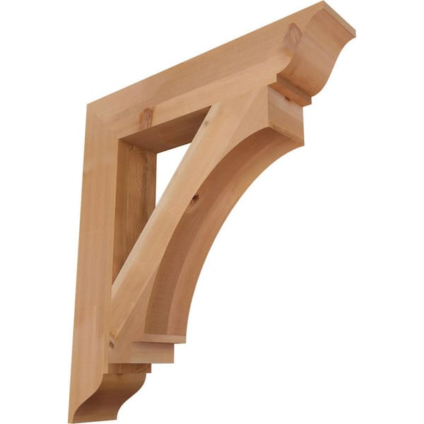 Ekena Millwork 5.5 in. x 36 in. x 32 in. Western Red Cedar Imperial Traditional Smooth Bracket