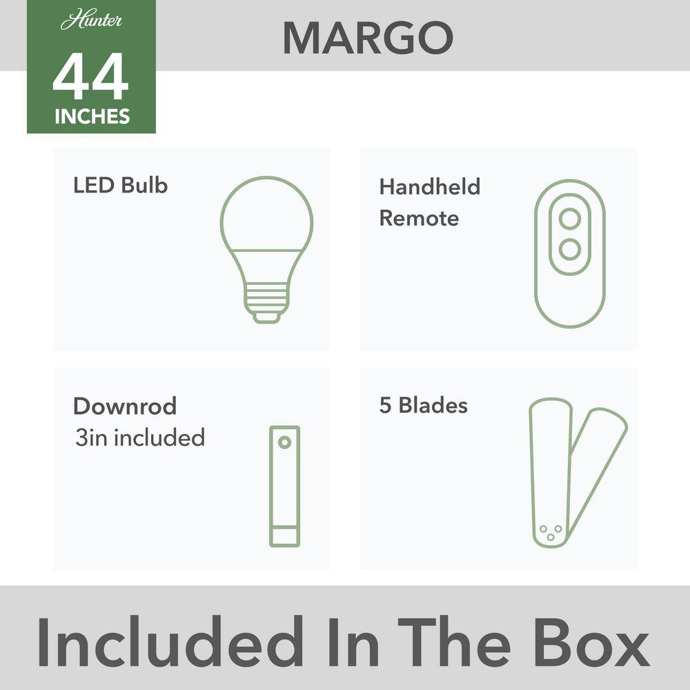 Margo 52" Textured White Ceiling Fan with Light Oak Blades and Remote
