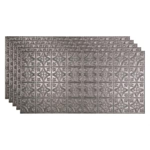 Traditional #1 2 ft. x 4 ft. Glue Up Vinyl Ceiling Tile in Galvanized Steel (40 sq. ft.)