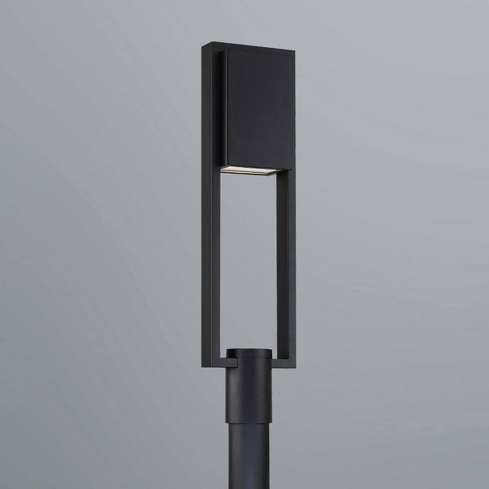 Black Modern LED Outdoor Post Light with 16W Bulb