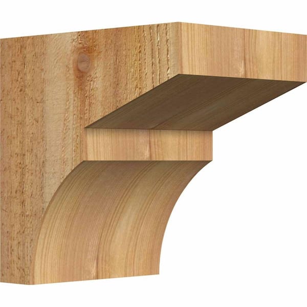 Ekena Millwork 6 in. x 8 in. x 8 in. Western Red Cedar Monterey Rough Sawn Corbel