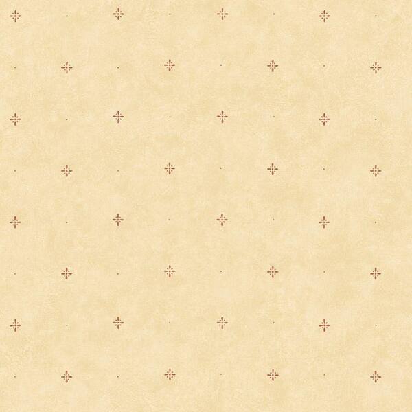 The Wallpaper Company 56 sq. ft. Red and Yellow Country Ditsy Wallpaper