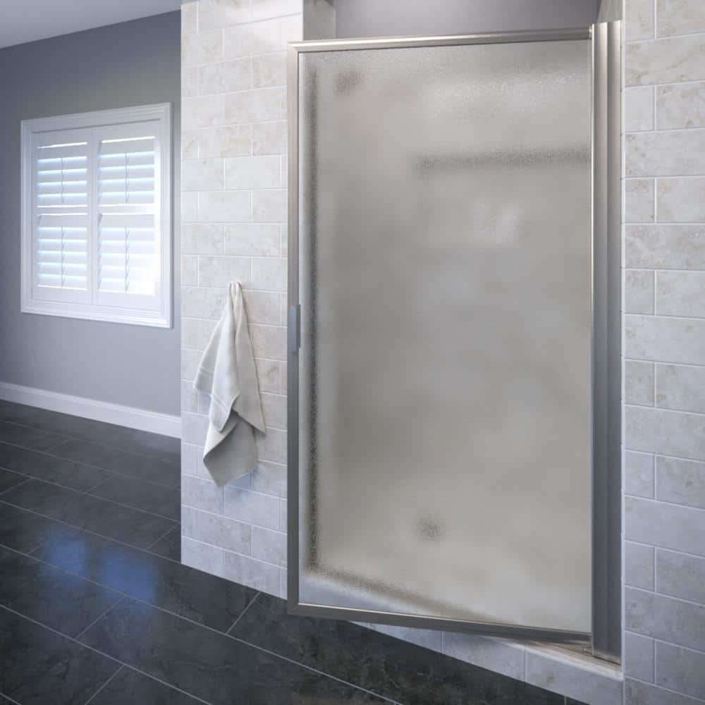 Sopora 22.5" Brushed Nickel Framed Pivot Shower Door with Obscure Glass