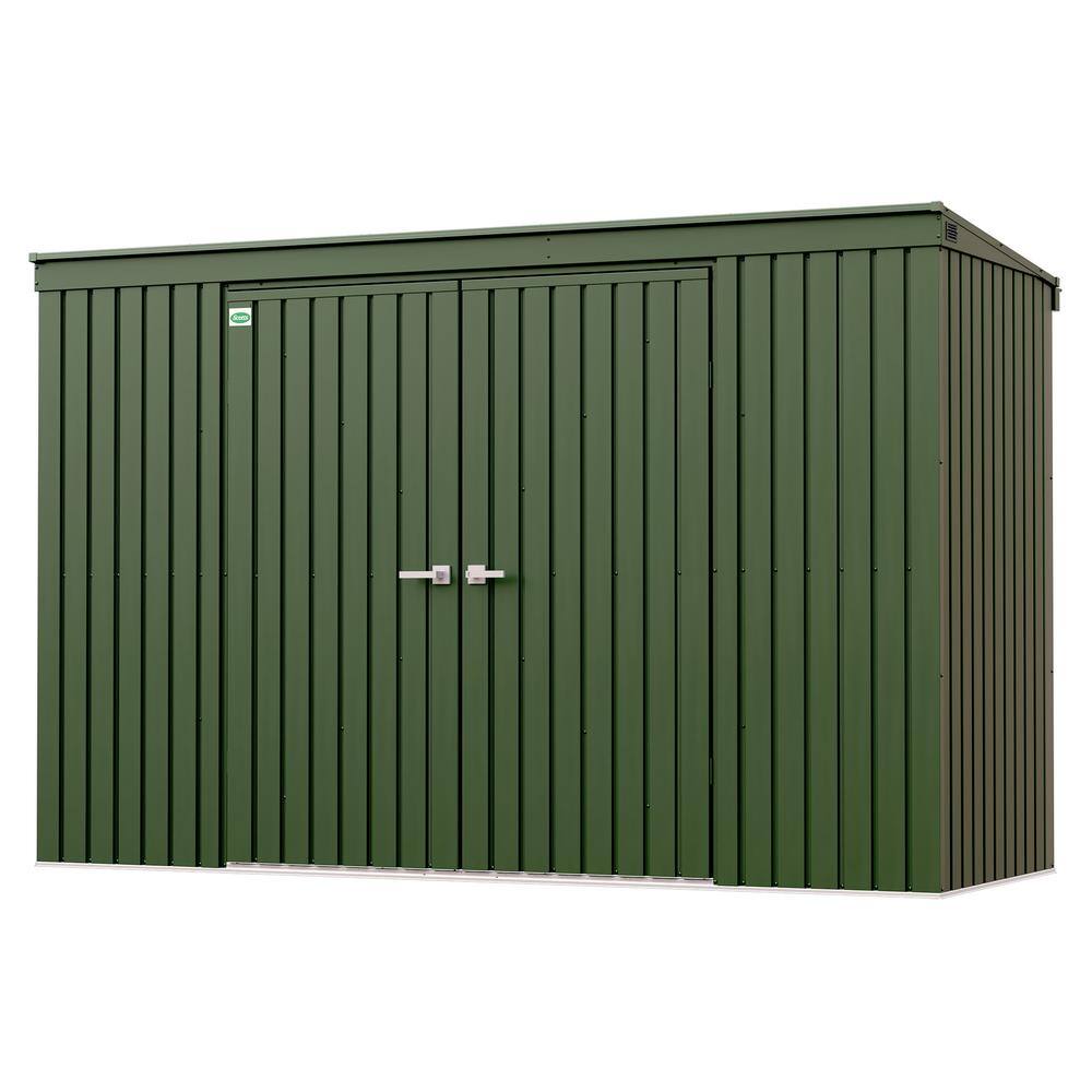 Scotts 10' x 4' Green Galvanized Steel Garden Storage Shed