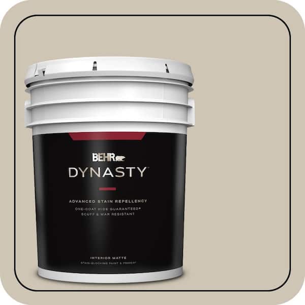 BEHR DYNASTY 5 gal. #ECC-14-1 Scenic Path Matte Interior Stain-Blocking Paint & Primer