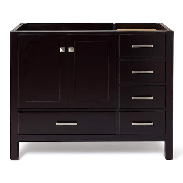 ARIEL Cambridge 42 in. W x 21.5 in. D x 34.5 in. H Freestanding Bath Vanity Cabinet Only in Espresso