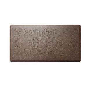 Cloud Comfort Espresso 20 in. x 39 in. Medallion Embossed Anti-Fatigue Mat
