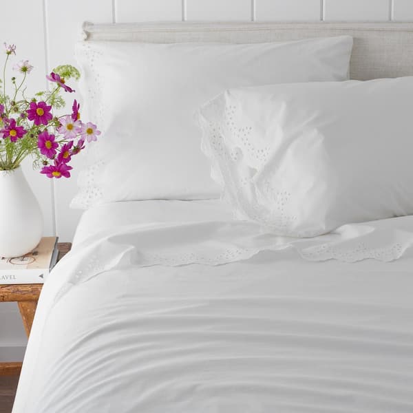 Company Cotton Eyelet Ruffle Percale Pillowcases