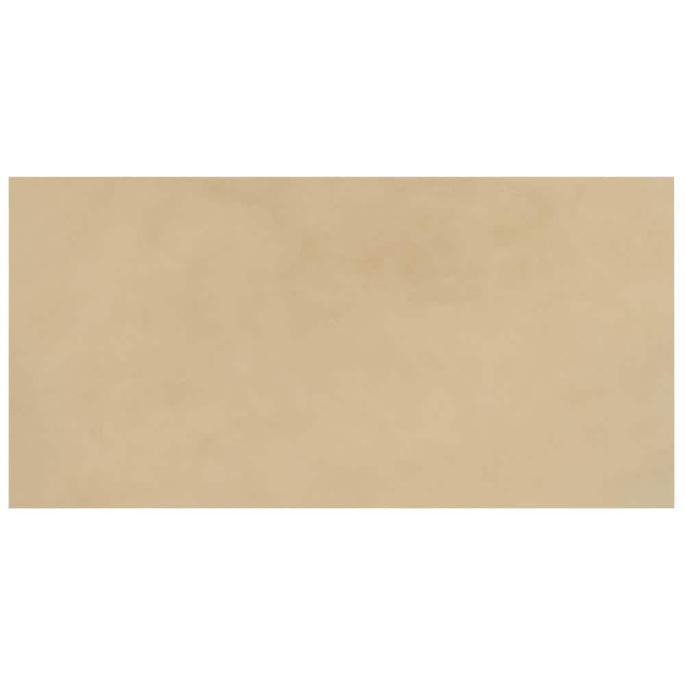 Catlinite Large Yellow Matte Porcelain Rectangular Tile