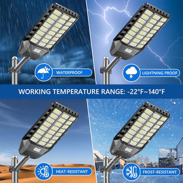 Set of 2 SMD LED Solar Powered Motion Sensor Light 22 LED 150 Lumens 60 80 Black