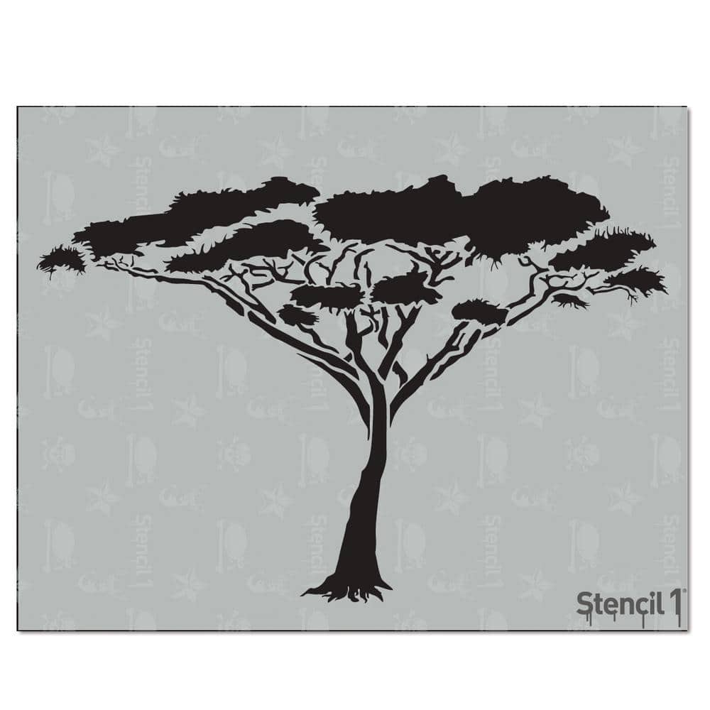Small Tree Stencil 1