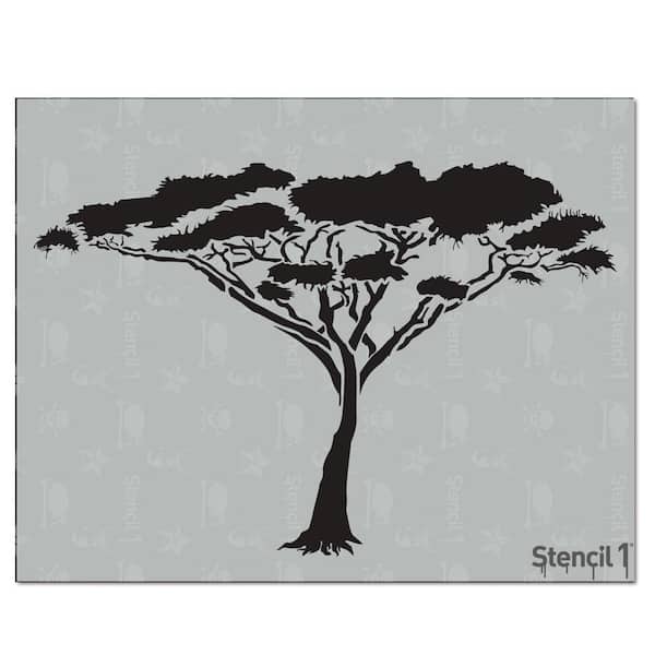 Stencil1 Acacia Tree Stencil S1_01_125 - The Home Depot
