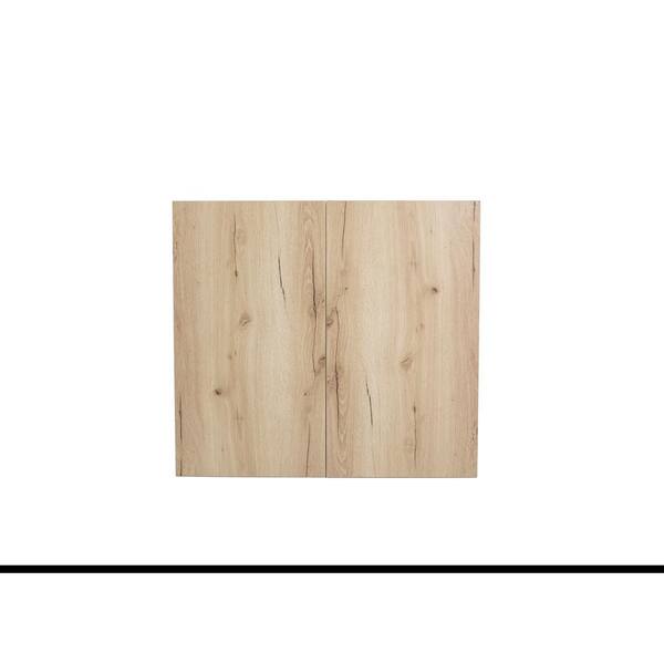 Radiance 30 in. W x 12 in. D x 30 in. H Ready to Assemble Slab Wall Kitchen Cabinet in Light Oak