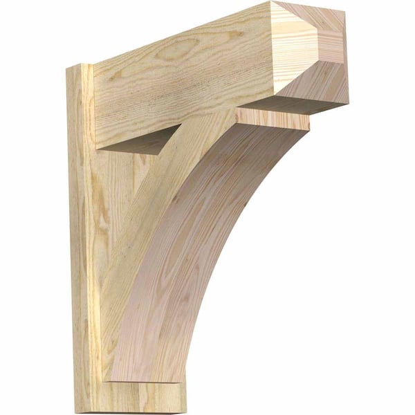 Ekena Millwork 8 in. x 24 in. x 24 in. Thorton Craftsman Rough Sawn Douglas Fir Outlooker