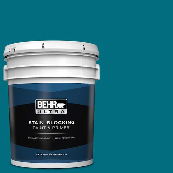 BEHR ULTRA 5 gal. #MQ4-54 Coastal Jetty Satin Enamel Exterior Paint & Primer