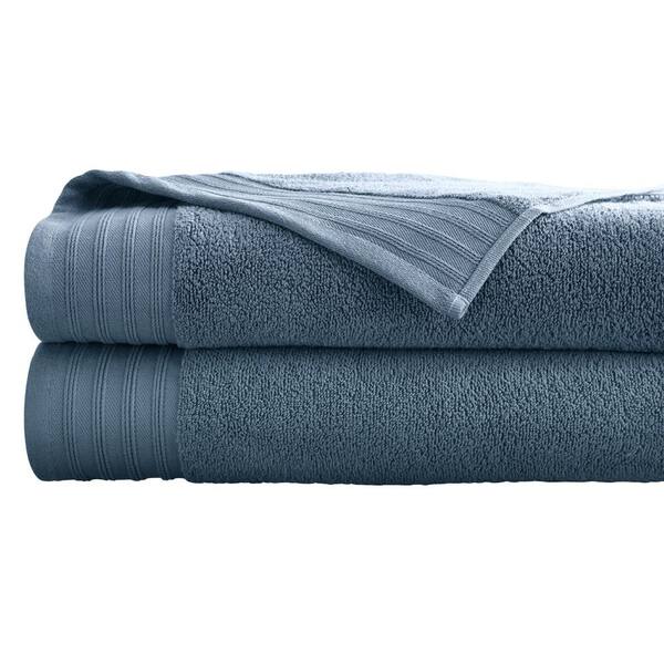 MODERN THREADS Gray Violet Solid Cotton Bath Sheet