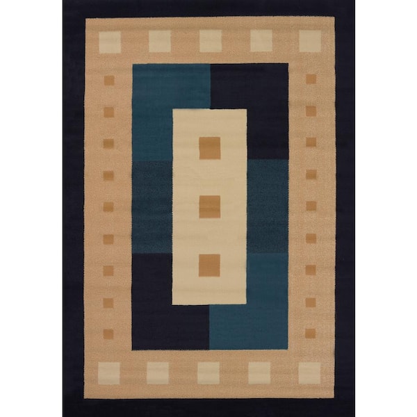 United Weavers Manhattan Time Square Navy 3 ft. 11 in. x 5 ft. 3 in. Area Rug