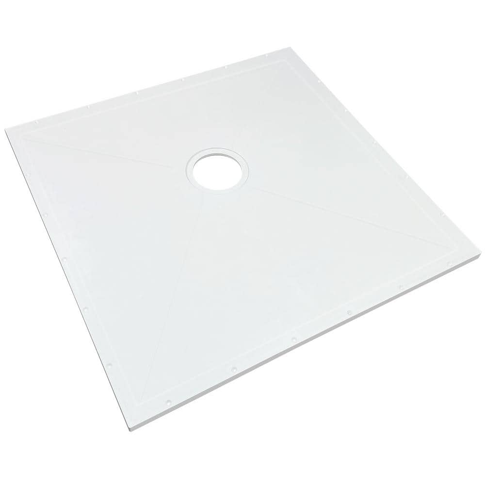 Transolid Ready to Tile 47.25 in. L x 47.25 in. W Alcove Shower Pan