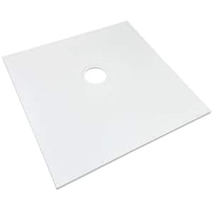 Ready to Tile 47.25 in. L x 47.25 in. W Alcove Shower Pan Base with Center Drain in White
