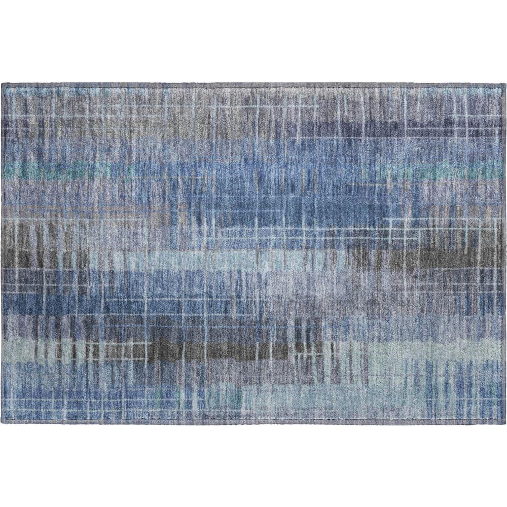 Mayfield Premium Machine Washable Abstract AMF2261 Denim 2 ft. x 3 ft. Accent Rug price history on PriceWatchPro