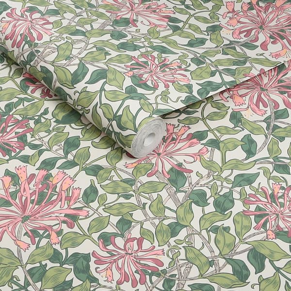 WILLIAM MORRIS AT HOME Honeysuckle Blossom Wallpaper 140486 - The