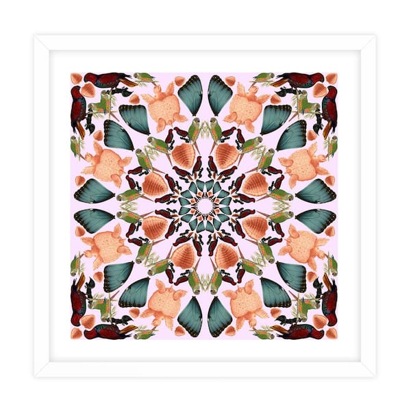 Unbranded Nature Kaleidoscopes Framed Animal Art Print 18 in. x 18 in.