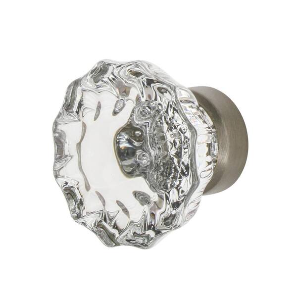Crystal Knob Size Bright Nickel 1.25 H x 1.25 W x 1.38 D Finish 