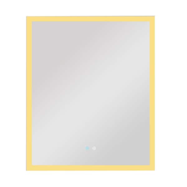 Unbranded 30 in. W x 36 in. H Rectangular Frameless Wall Bathroom Vanity Mirror in Natural