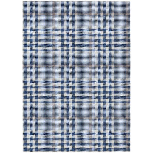 Chantille Machine Washable Indoor/Outdoor Abstract ACN1054 Navy 2 ft. 6 in. x 3 ft. 10 in. Area Rug