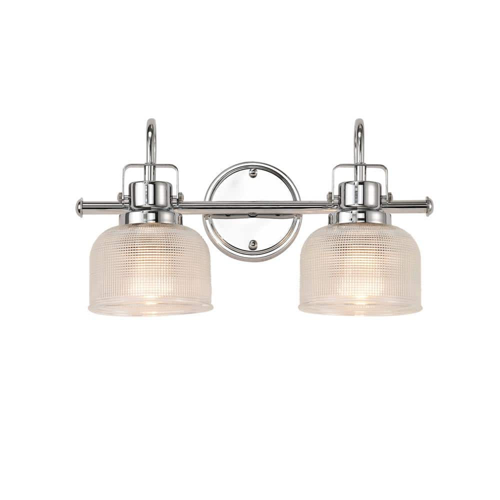 Zerynthia 17 in. 2-Light Chrome Sconce with Clear Glass Shades -  GREENVILLE SIGNATURE, HG88148