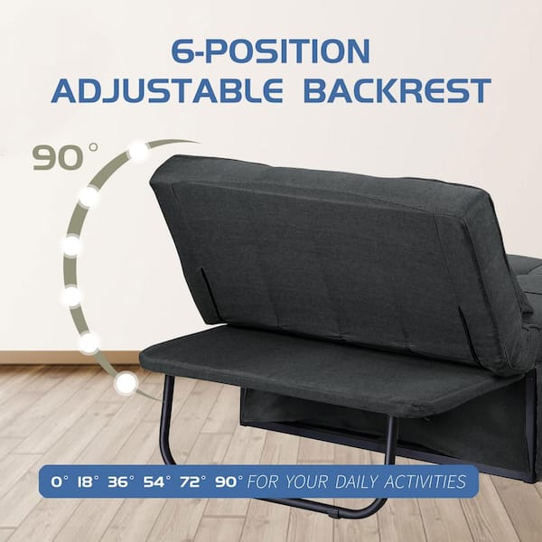 4 in 1 Adjustable Sofa Bed Folding Convertible Chair/Ottoman Arm Chair Sleeper Bed