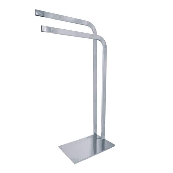 Kingston Brass Edenscape 2-Bar Freestanding Towel Rack in Polished Chrome