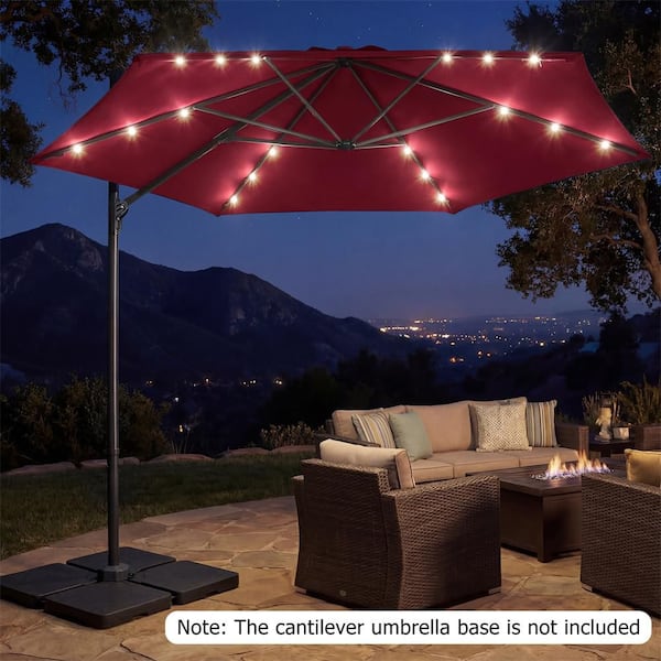 11 foot navy patio umbrella Galtech 587TK 11' Crank Teak Umbrella, Teak main image 1