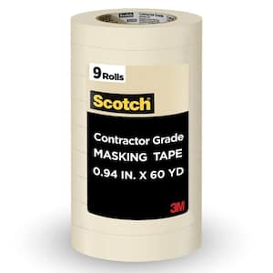 Scotch 0.94 in. x 60.1 yds. General Purpose Masking Tape (9-Pack) (Case of 4)