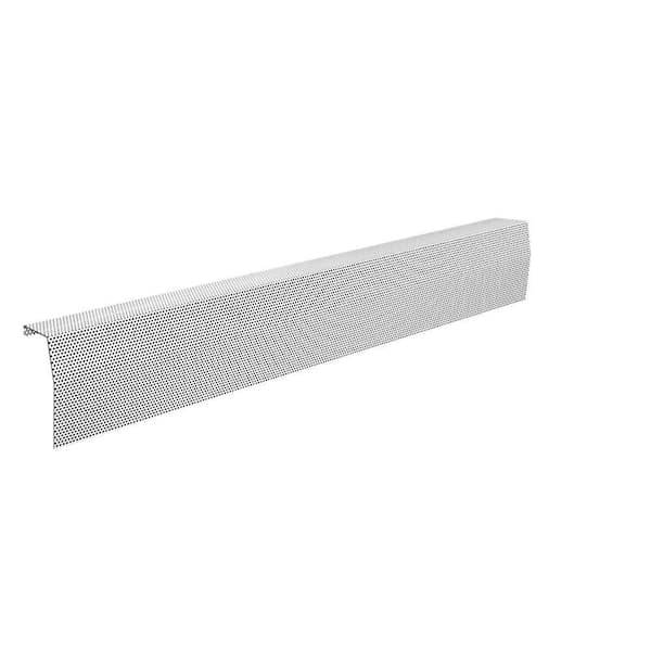 Baseboarders Premium Series 5 ft. Galvanized Steel Easy Slip-On Baseboard Heater Cover in White