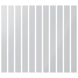 Adjustable Slat Wall 1/8 in. T x 4 ft. W x 4 ft. L White Acrylic Decorative Wall Paneling (11-Pack)