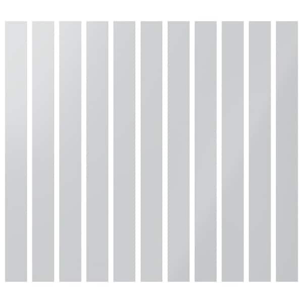 Ekena Millwork Adjustable Slat Wall 1/8 in. T x 4 ft. W x 4 ft. L White Acrylic Decorative Wall Paneling (11-Pack)