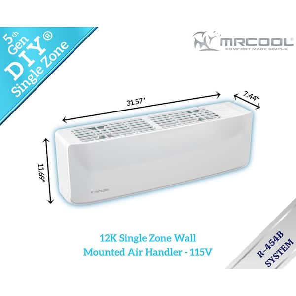 MRCOOL - 5th Gen DIY 12K BTU 23.5 SEER2 1-Ton Mini-Split Heat Pump Complete System-25 ft. Pre-Charged Line Set-115V-R454B