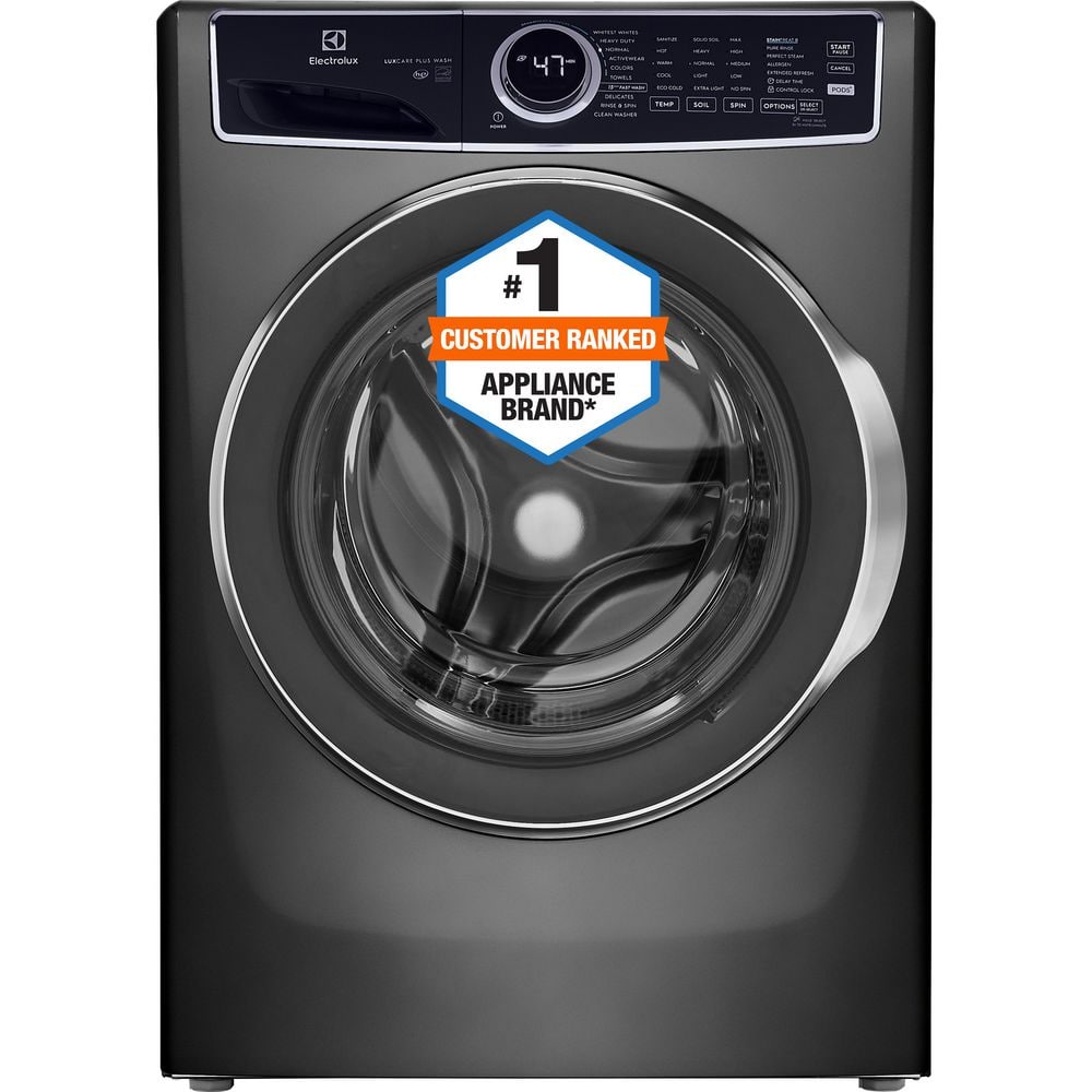 4.5 cu. ft. Front Load Washer LuxCare Wash and Perfect Steam in Titanium